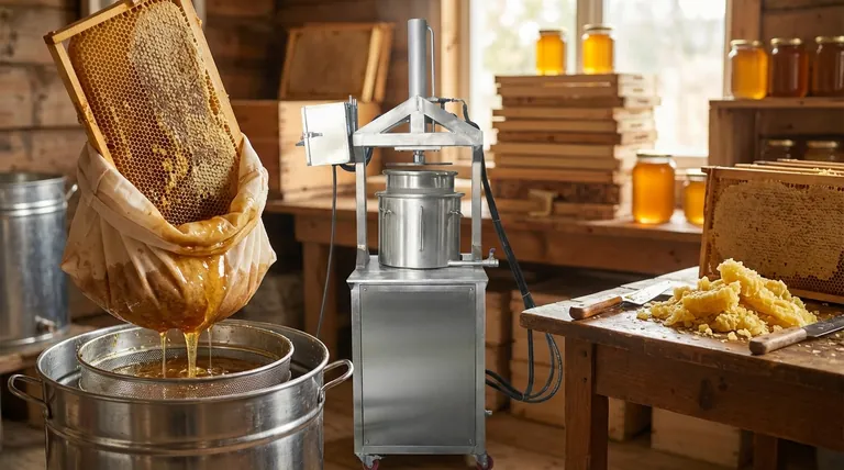 How does the press method for extracting honey work? A Simple, Low-Cost Guide for Beekeepers