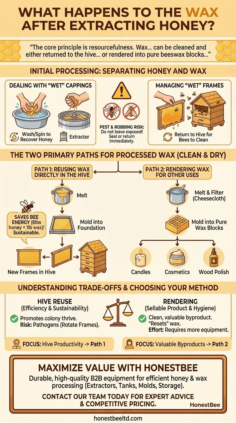 What happens to the wax after extracting honey? Discover the Value of Beeswax in Modern Beekeeping Visual Guide