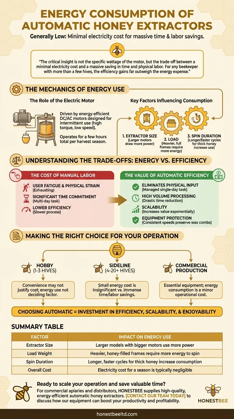 What is the energy consumption like for automatic honey extractors? Maximize Your Harvest Efficiency Visual Guide