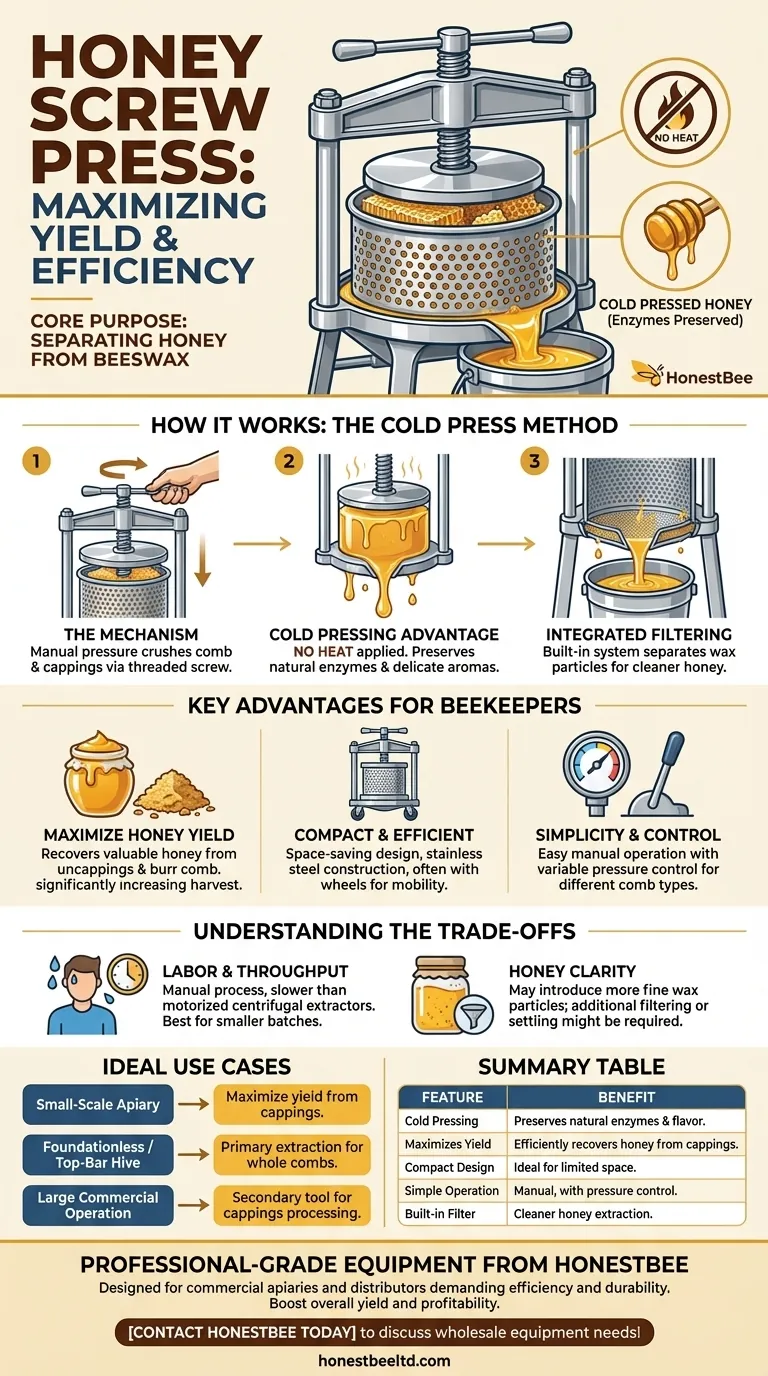 What is the purpose of a honey screw press? Maximize Your Honey Yield Efficiently Visual Guide