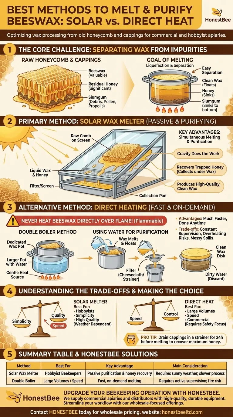 밀랍을 녹이는 가장 좋은 방법은 무엇인가요? 간단하고 순수한 결과를 위해 태양열 밀랍 용해기를 사용하세요. 시각적 가이드
