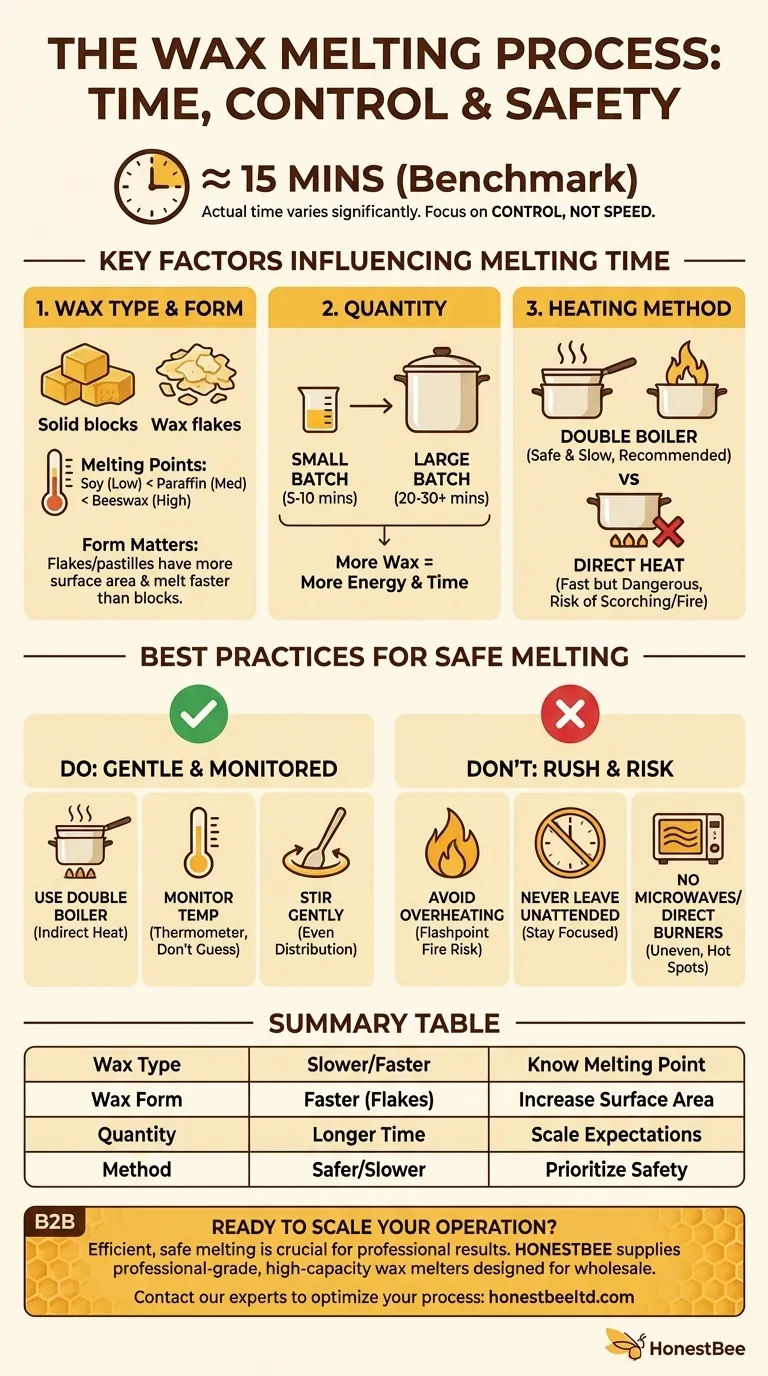 How long does the wax melting process typically take? A Guide to Safe & Efficient Melting Visual Guide