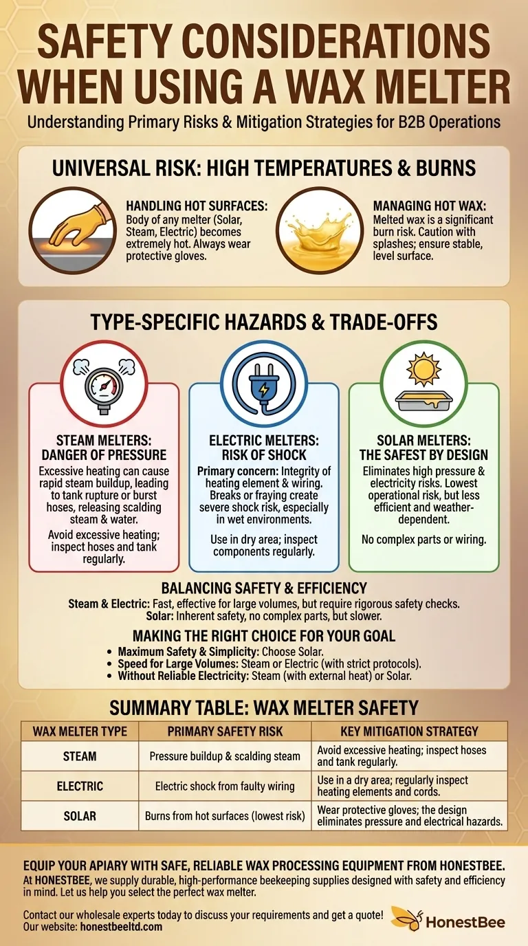 What are the safety considerations when using a wax melter? Essential Guide to Burn and Hazard Prevention Visual Guide
