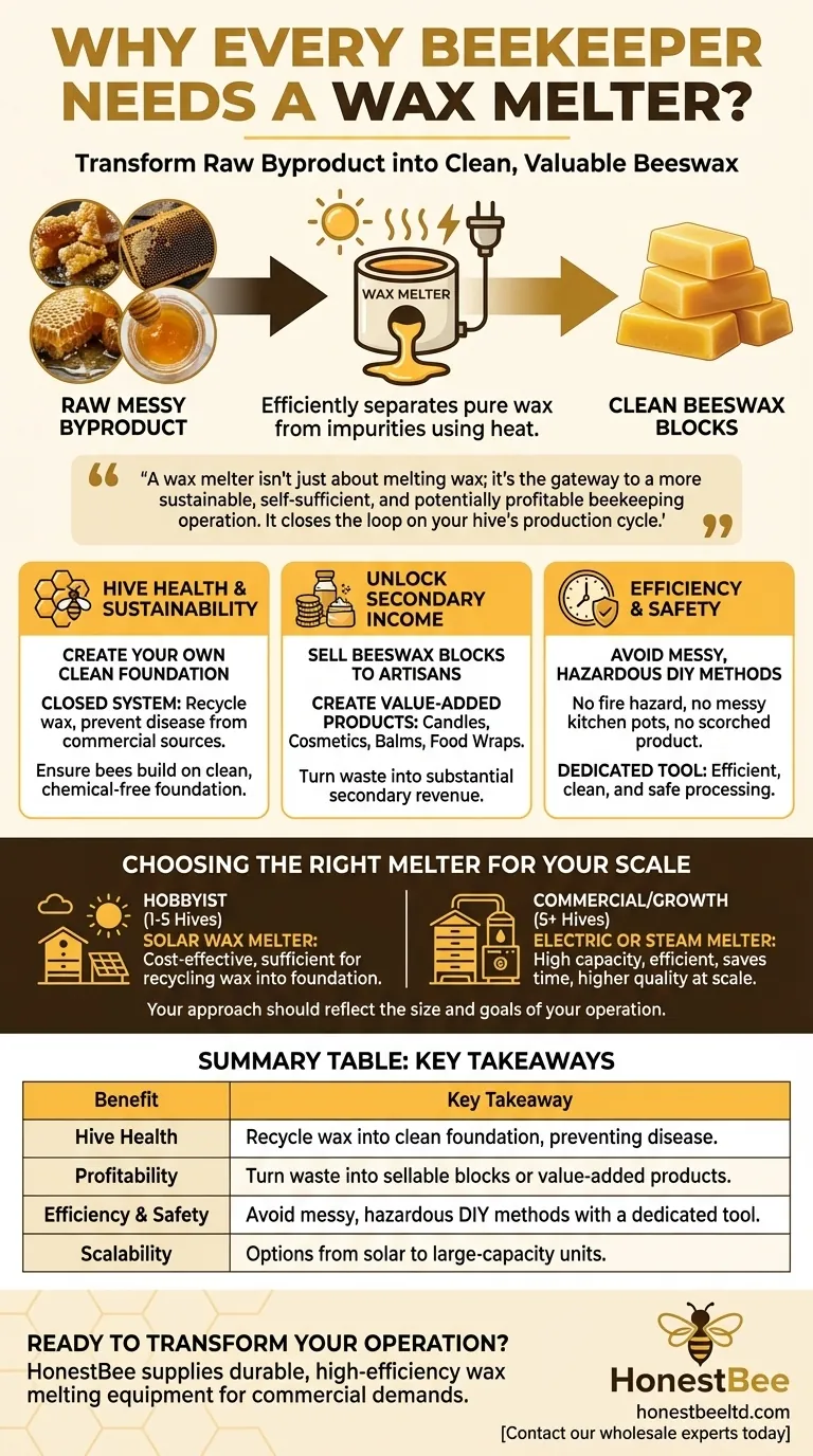 모든 양봉가가 밀랍 용융기가 필요한 이유는 무엇일까요? 벌통 건강을 확보하고 밀랍으로 수익을 창출하세요 시각적 가이드