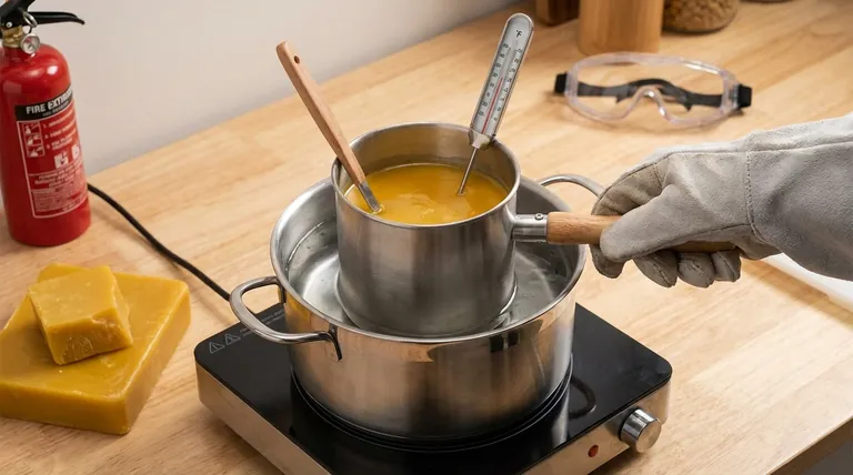 What precautions should be taken when melting beeswax? Ensure Safety and Preserve Quality