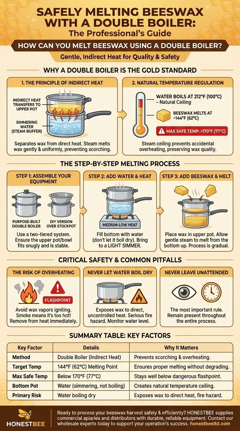 Come si scioglie la cera d'api usando un bagnomaria? Una guida sicura ed efficace per gli apicoltori Guida Visiva