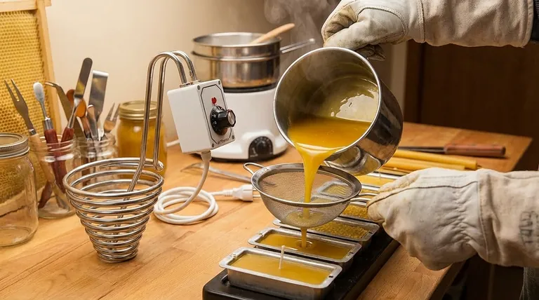 밀랍이 완전히 녹은 후에는 어떻게 해야 할까요? 완벽한 붓기를 위해 신속하게 행동하세요