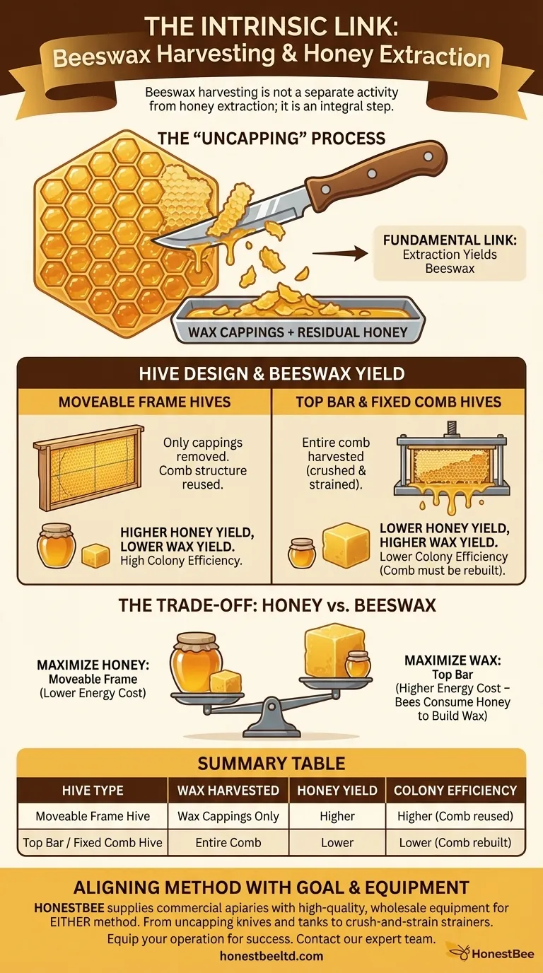What is the relationship between beeswax harvesting and honey extraction? An Inseparable Process Explained Visual Guide