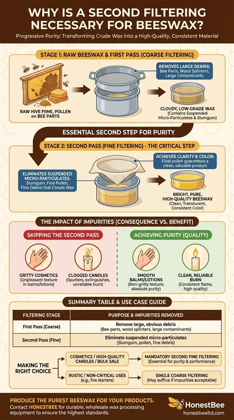 추출 후 밀랍에 두 번째 여과가 필요한 이유는 무엇입니까? 순수하고 고품질의 왁스를 위해 시각적 가이드