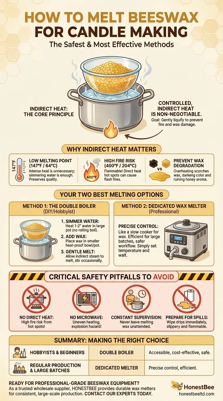 How do you melt beeswax for candle making? Safely Preserve Wax Quality with Proper Technique Visual Guide