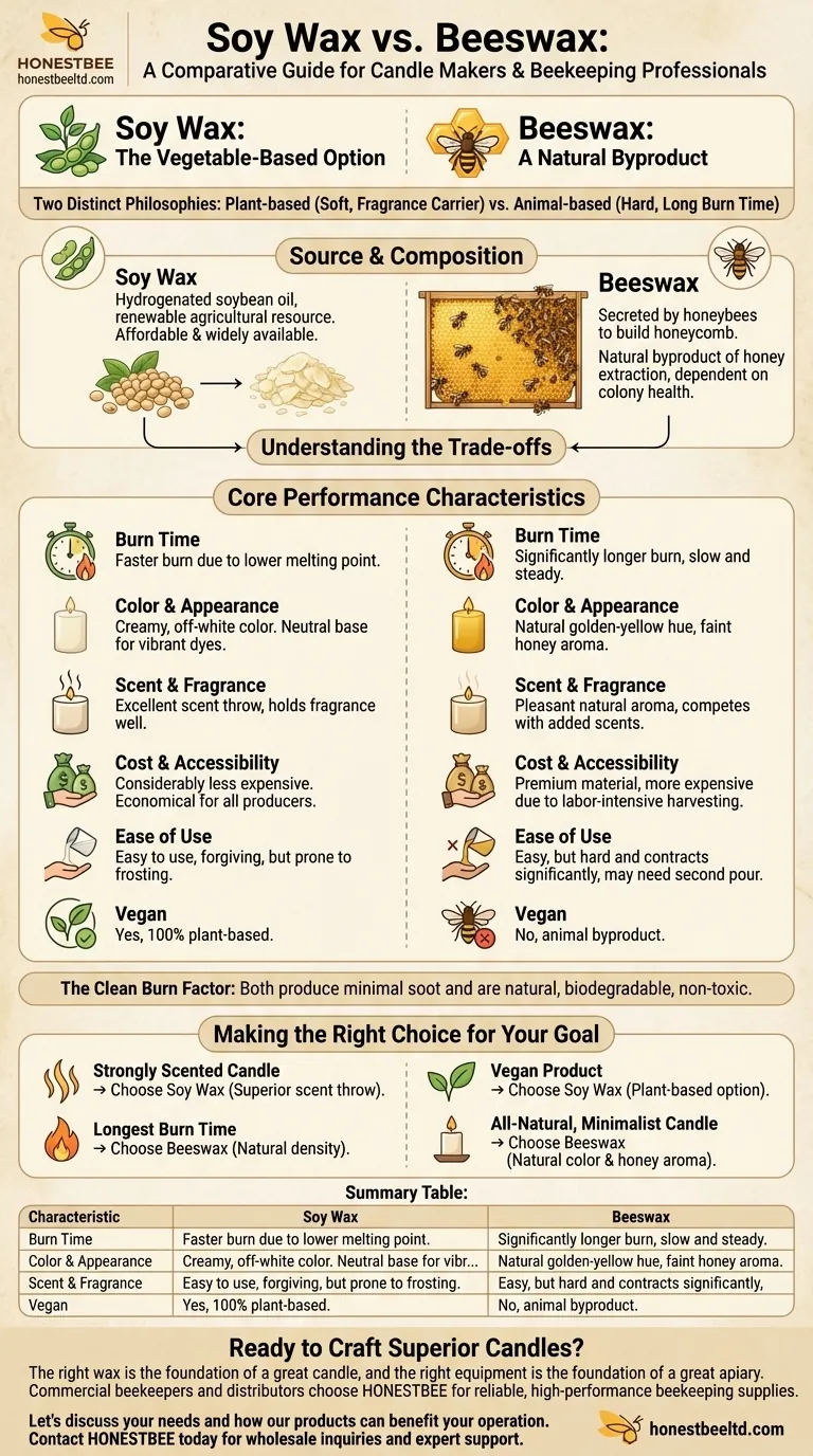 What are the differences between soy wax and beeswax? A Guide to Choosing the Right Wax Visual Guide