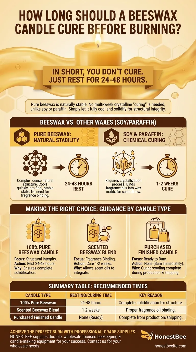 How long should a beeswax candle cure before burning? The Truth About Beeswax Curing Times Visual Guide