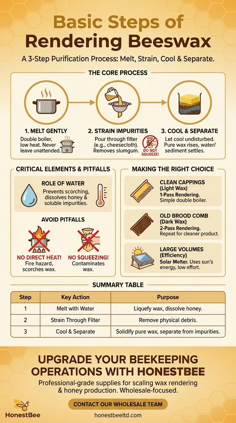 밀랍을 정제하는 기본적인 단계는 무엇인가요? 간단한 3단계 정제 가이드 시각적 가이드