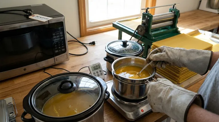 Welche Vorsichtsmaßnahmen sollten beim Schmelzen von Bienenwachs in der Mikrowelle getroffen werden? Gefährliche Überhitzung & Verbrennungen vermeiden