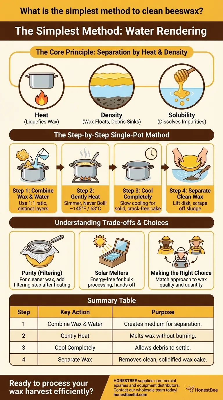 What is the simplest method to clean beeswax? Master Water Rendering for Pure Beeswax Visual Guide