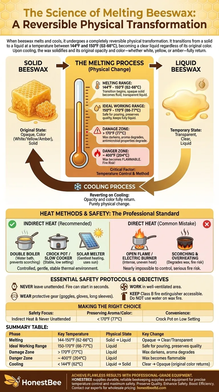 Que se passe-t-il pour la cire d'abeille lorsqu'elle fond et refroidit ? Maîtrisez le processus de fusion sécuritaire pour des résultats parfaits Guide Visuel