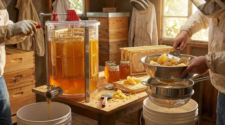 꿀을 수확하려면 추출기가 필요합니까? 추출 대 분쇄 및 거르기 방법 비교