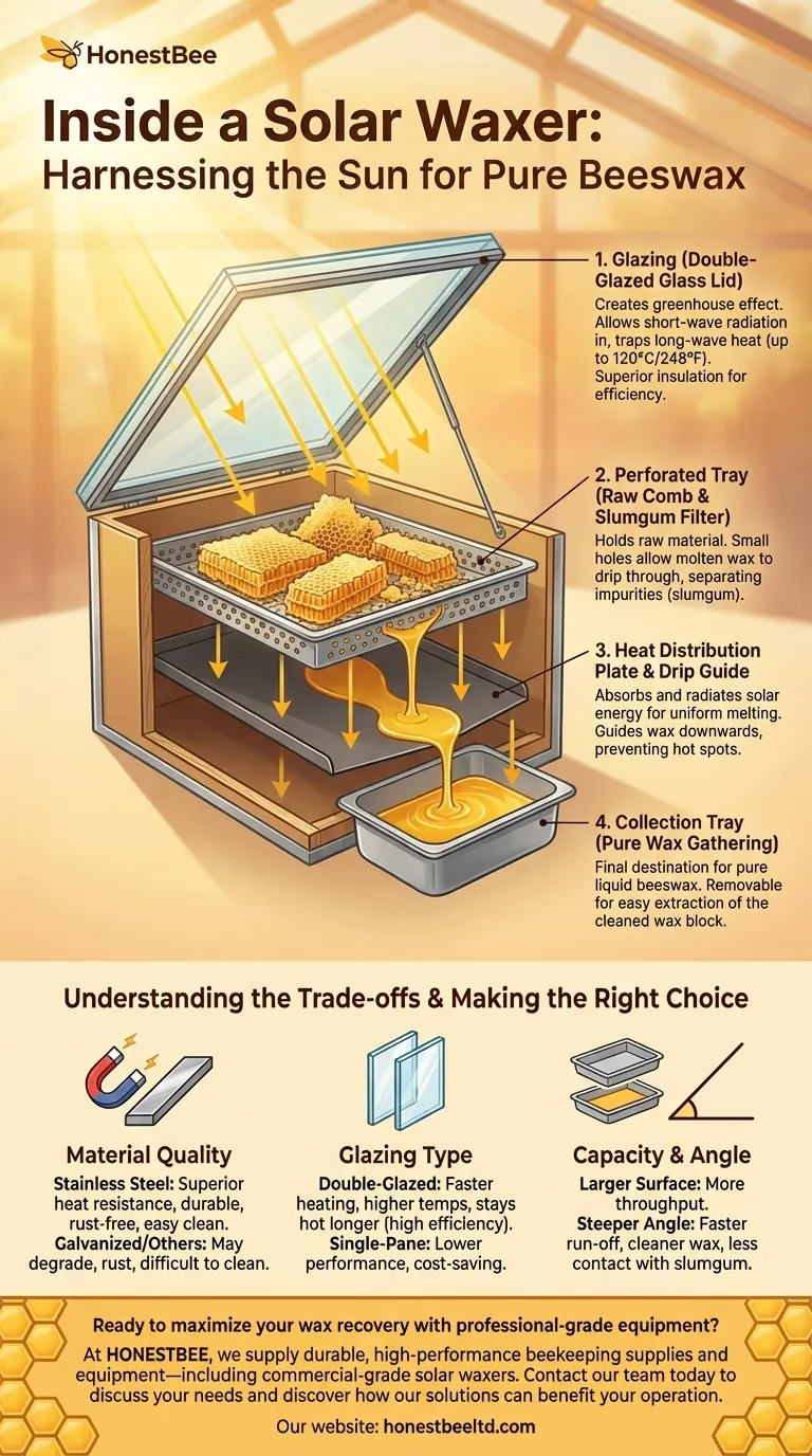 태양열 밀랍 정제기의 내부 구성 요소는 무엇인가요? 간단하고 순수한 밀랍 생산을 시작하세요 시각적 가이드