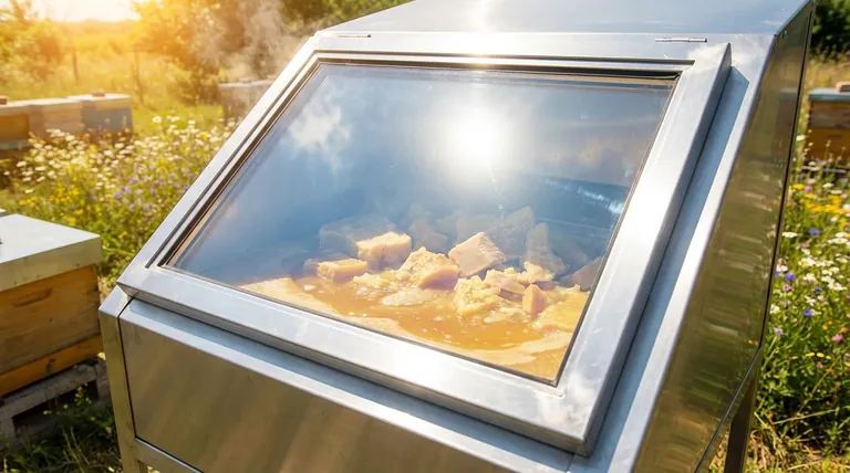 태양열 밀랍 녹이는 기계의 전면 유리 특징은 무엇인가요? 밀랍 용해 효율 극대화