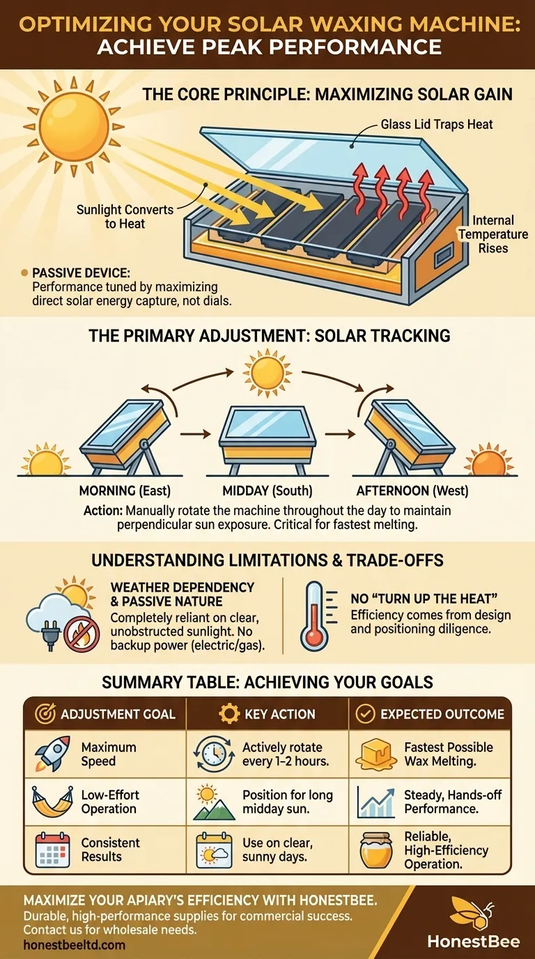 태양열 밀랍 용해기를 최적의 성능을 위해 어떻게 조정할 수 있습니까? 밀랍을 최대한 녹이기 위한 태양 추적 마스터하기 시각적 가이드