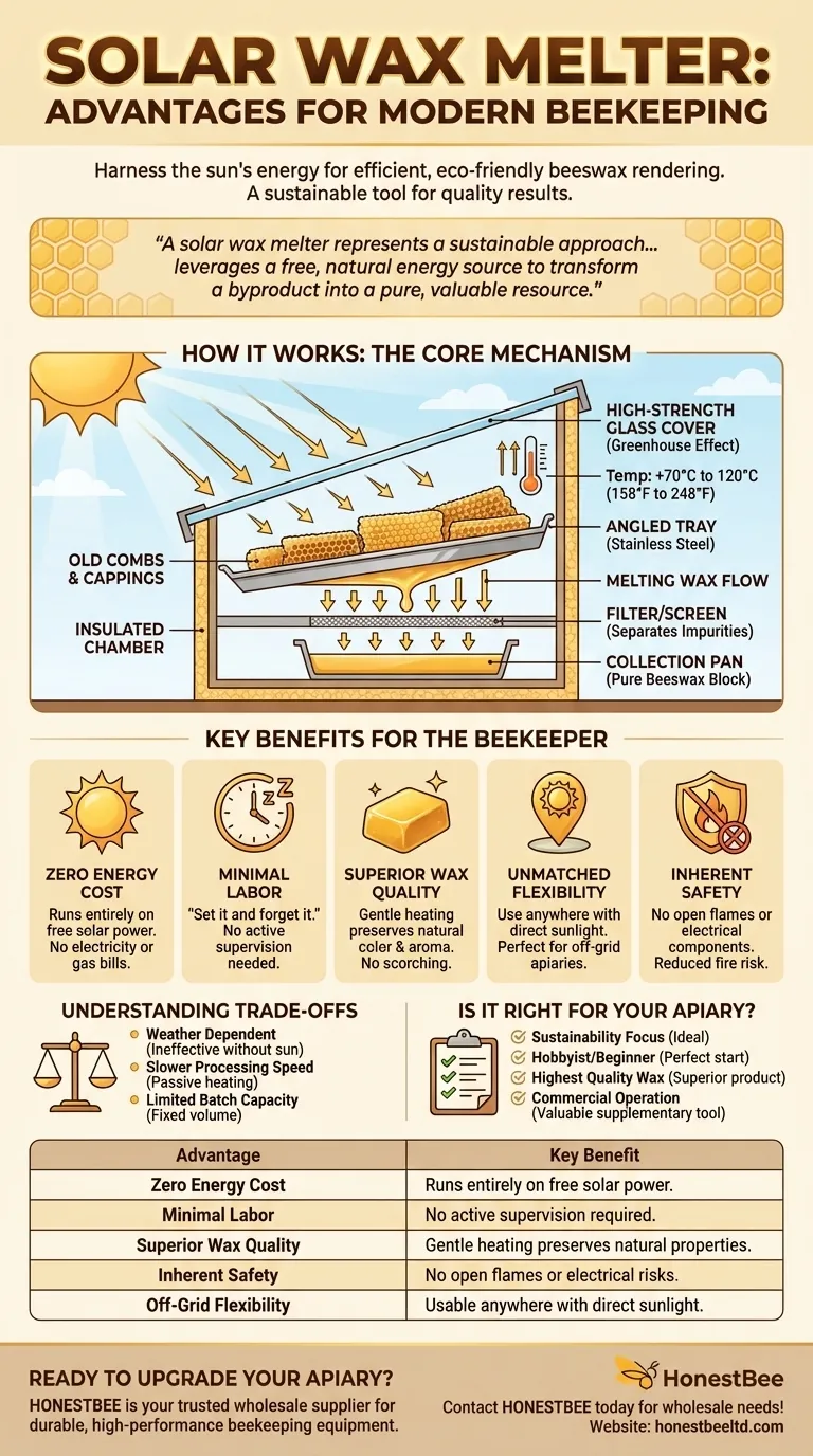 태양열 밀랍 녹이개 사용의 장점은 무엇인가요? 무료 태양 에너지를 활용하여 순수한 밀랍을 얻으세요 시각적 가이드
