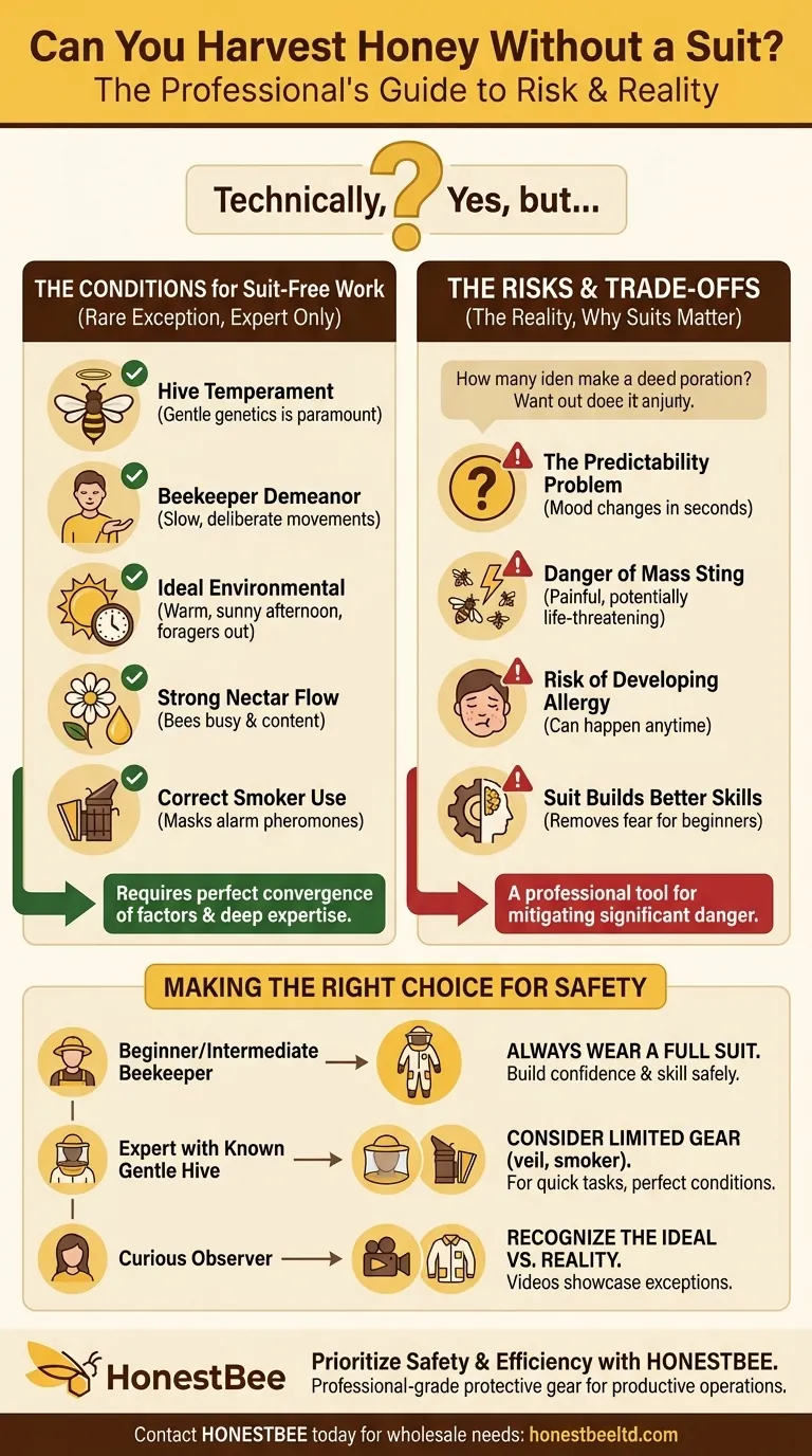 Can you harvest honey without a suit? The Truth About Beekeeping Risks Visual Guide