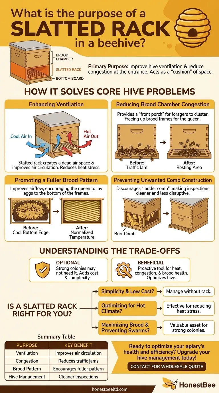 Qual é o propósito de um estrado ripado em uma colmeia? Aumente a Saúde e Produtividade da Colmeia Guia Visual