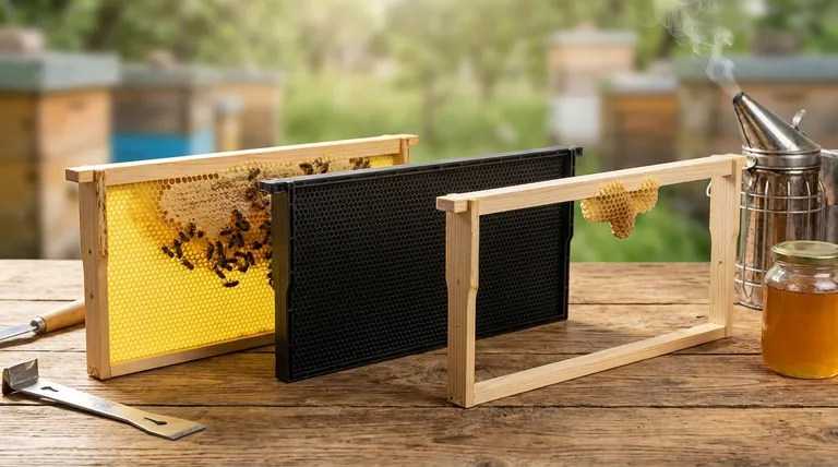 What types of foundations are available for honey super frames? Wax, Plastic, or Foundationless?