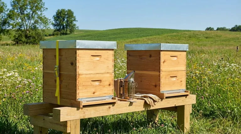 What is the importance of starting with the basics when setting up a beehive? Ensure Colony Survival and Success