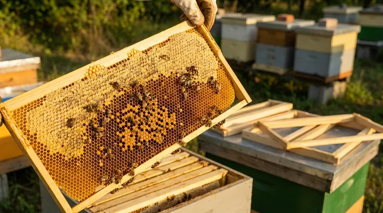 벌통에서 프레임과 소방(벌집)의 목적은 무엇인가요? 현대 양봉의 기초