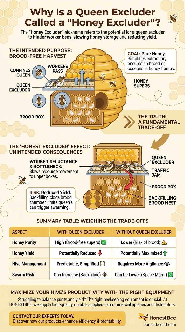 Why do some beekeepers refer to queen excluders as 'honey excluders'? Understand the Trade-offs for Your Apiary Visual Guide