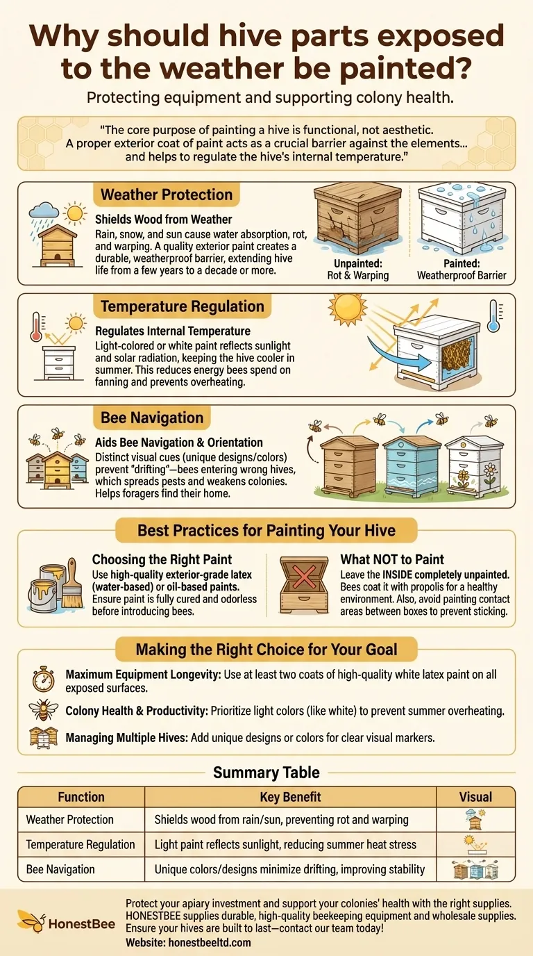 Почему части улья, подверженные воздействию погодных условий, следует красить? Защитите свои инвестиции в ульи и повысьте здоровье пчел Визуальное руководство