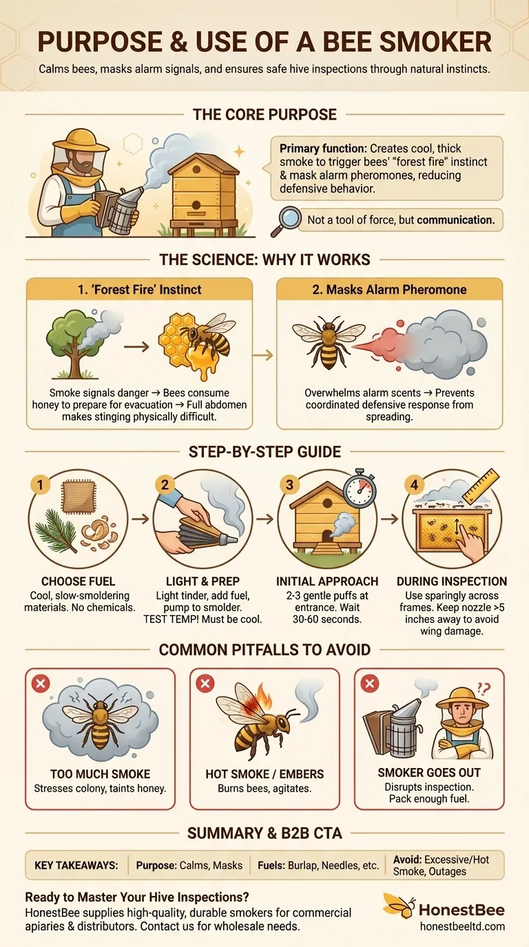 벌 연기통의 목적은 무엇이며 어떻게 사용해야 할까요? 차분하고 안전한 벌통 검사를 위한 안내서 시각적 가이드