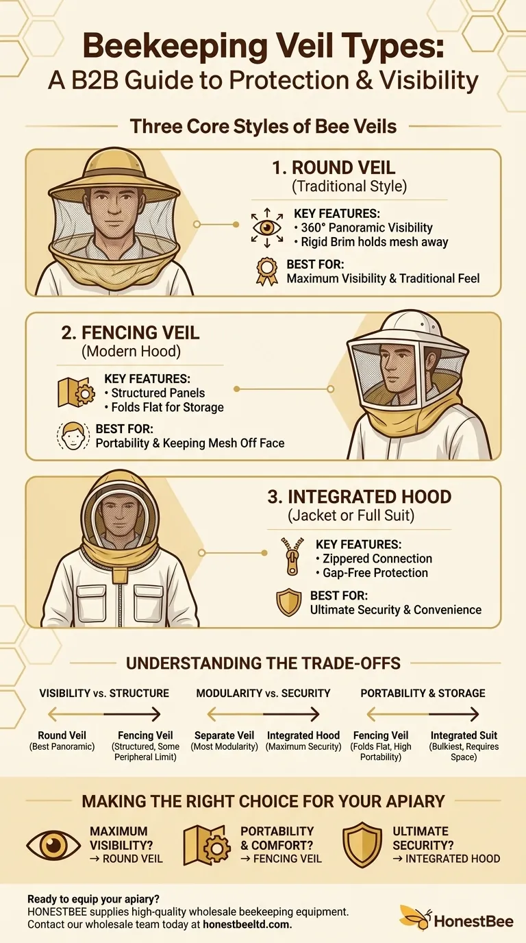 양봉가에게 어떤 종류의 벌집 베일이 있나요? 양봉장에 적합한 보호 장비를 선택하세요 시각적 가이드