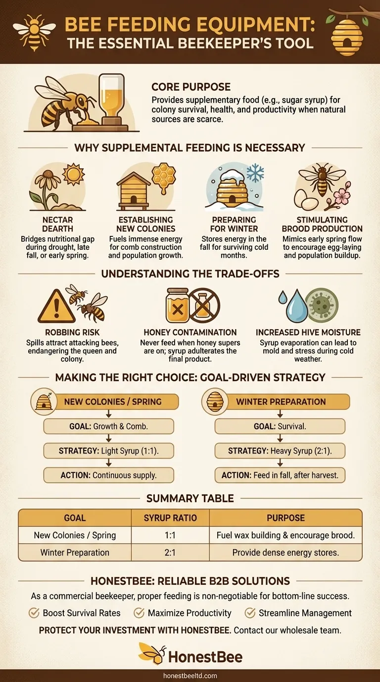 What is bee feeding equipment used for? Essential for Colony Health and Survival Visual Guide