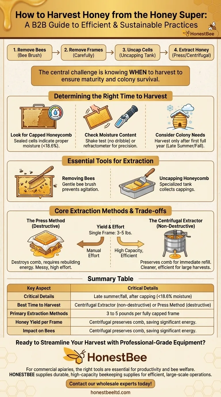 How do beekeepers harvest honey from the honey super? A Step-by-Step Guide to Efficient Extraction Visual Guide