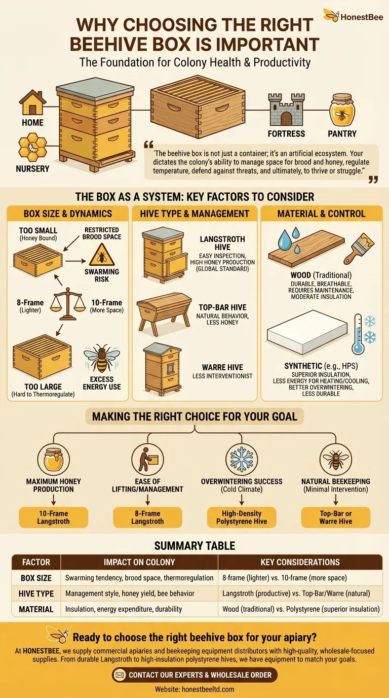 벌통에 적합한 상자를 선택하는 것이 왜 중요한가요? 군집 건강 및 생산성 보장 시각적 가이드