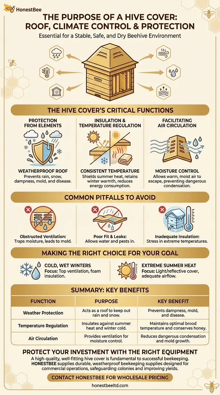 벌통 덮개의 목적은 무엇인가요? 군집 건강을 위한 필수 보호 장치 시각적 가이드