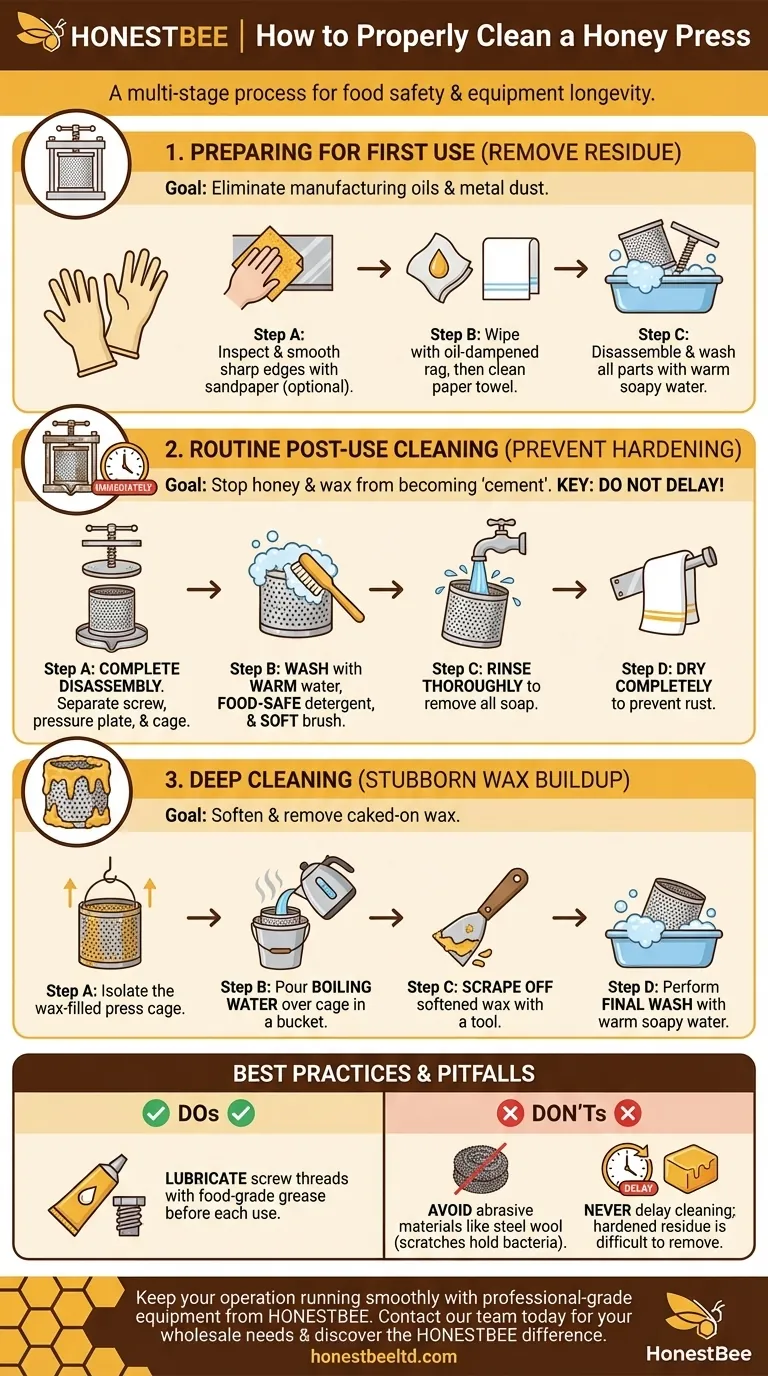 如何清洁蜂蜜压榨机？养蜂人的分步指南 图解指南