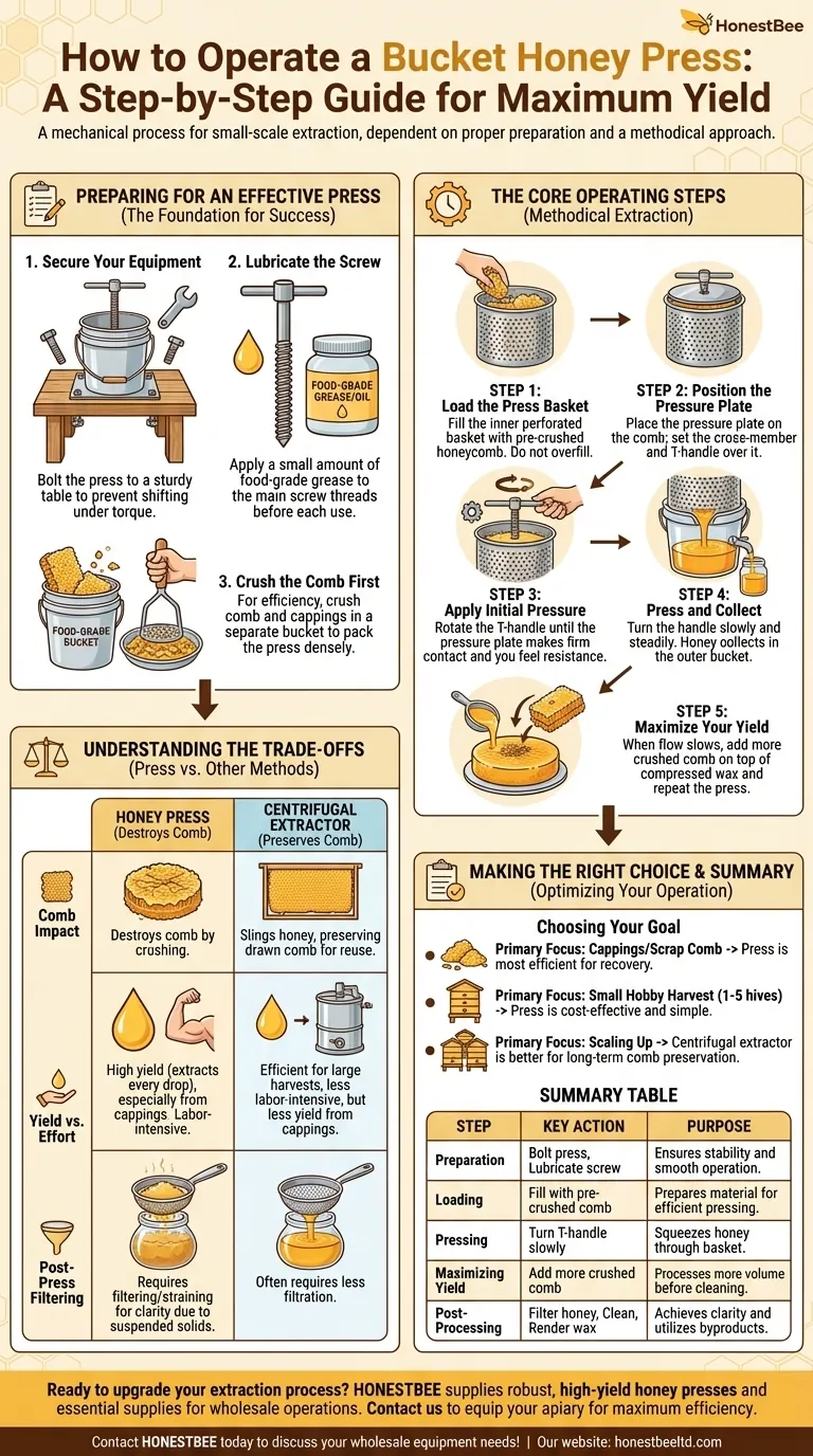 버킷 꿀 압착기를 작동하는 방법은 무엇입니까? 효율적인 추출을 위한 단계별 가이드 시각적 가이드