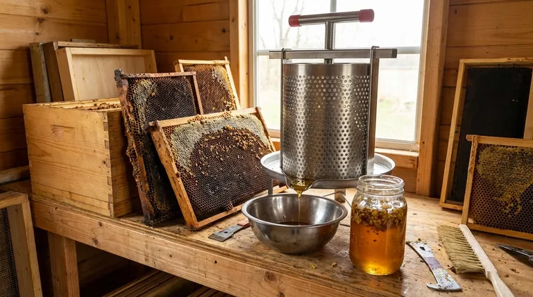 哪种蜂巢最适合蜂蜜压榨机?从旧的或损坏的蜂巢中回收蜂蜜