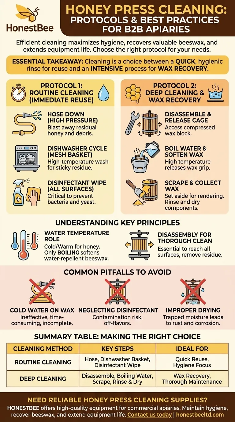 How was the honey press cleaned after use? Quick vs. Deep Cleaning Methods Explained Visual Guide