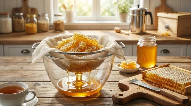 원심분리기가 없어도 꿀을 추출하는 방법은? 으깨고 거르는 방법을 마스터하세요