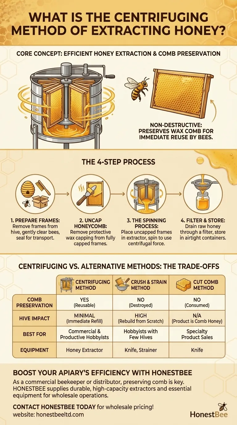 Qual è il metodo di estrazione del miele per centrifugazione? Massimizzare la produttività dell'alveare e le rese di miele Guida Visiva