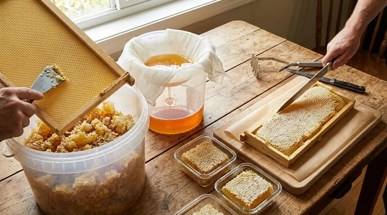 추출기 없이 벌집에서 꿀을 얻는 방법은? 소규모 양봉가를 위한 두 가지 간단한 방법