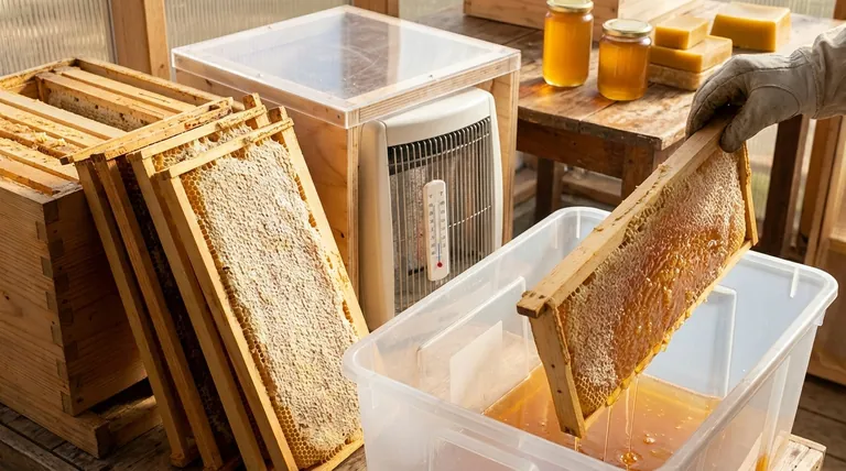 Comment retirer le miel cristallisé des cadres ? Reliquéfier le miel en toute sécurité sans endommager le rayon.