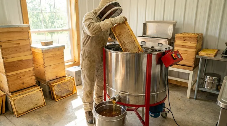 How do beekeepers extract honey? A Guide to Centrifugal vs. Crush & Strain Methods