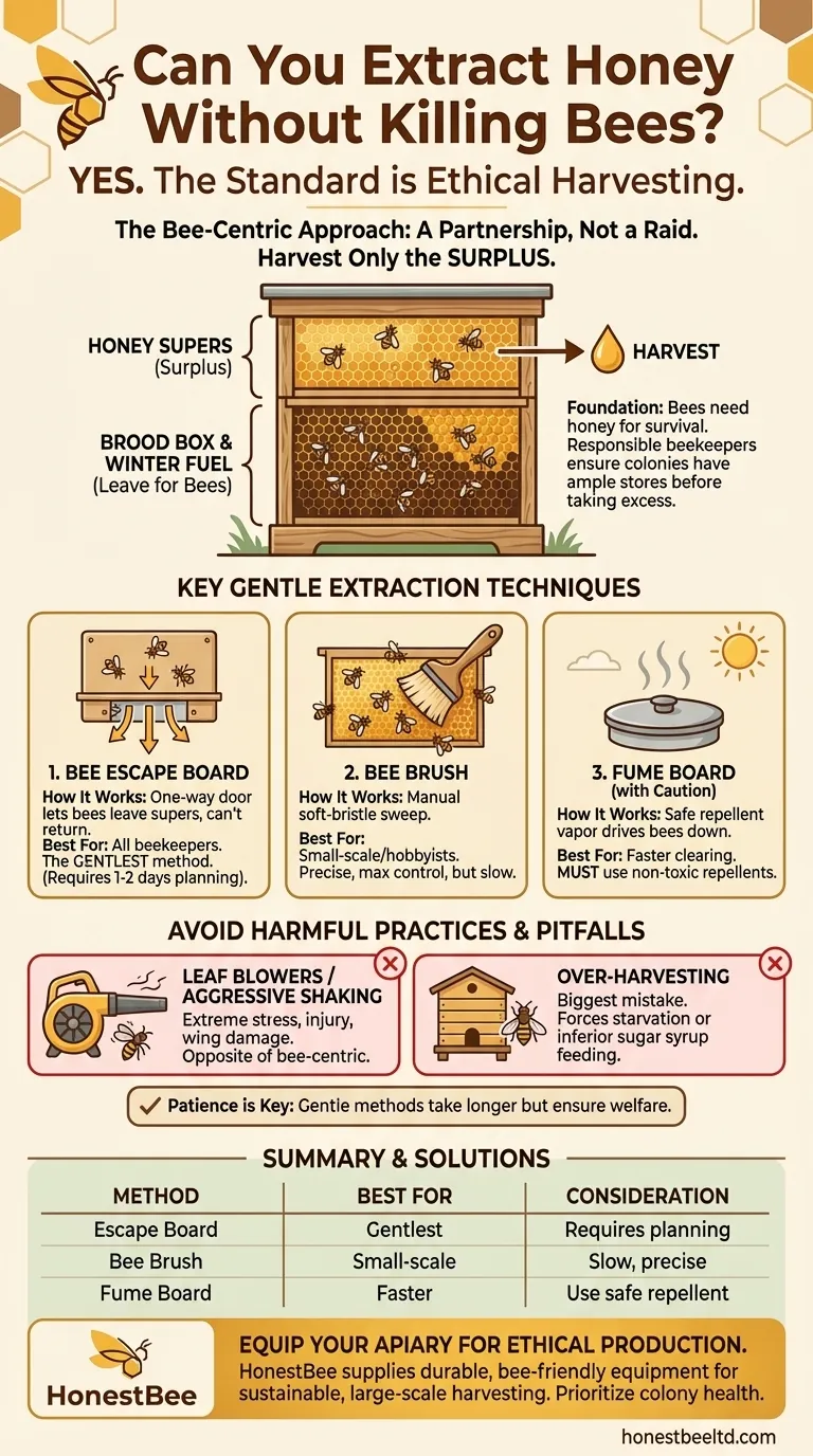 벌을 죽이지 않고 꿀을 채취할 수 있을까요? 윤리적이고 벌 중심적인 수확 가이드 시각적 가이드