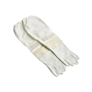 Luvas de couro de cabra para apicultores com manga comprida para apicultura e proteção contra picadas de abelhas