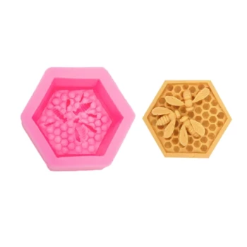 Honeycomb and Bee Silicone Soap Mold for DIY Handmade Soaps